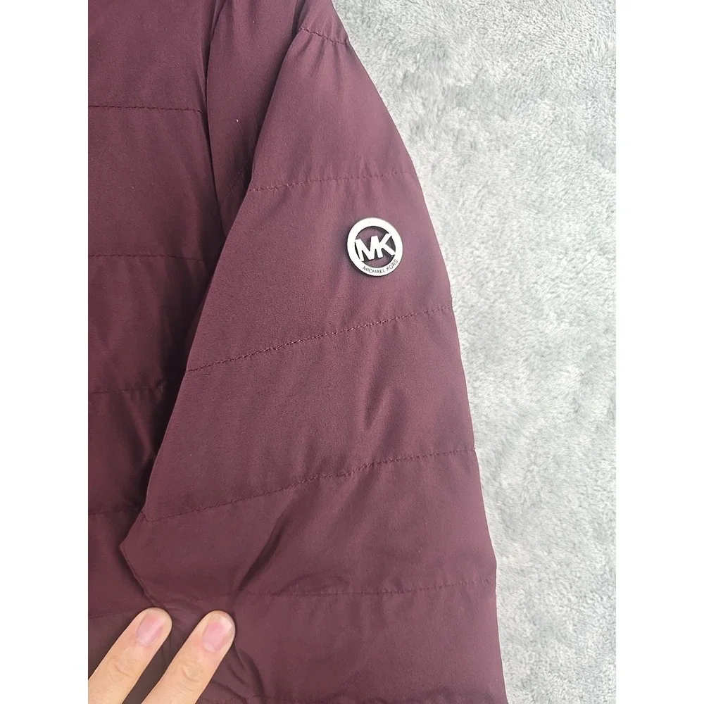 MICHAEL KORS Hooded Packable Puffer Jacket Womens Size S Purple Designer - Picture 5 of 11